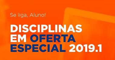 Aberta matrículas para oferta especial 2019.1