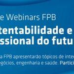 Programação dos  Webinars FPB