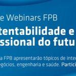 Programação dos  Webinars FPB